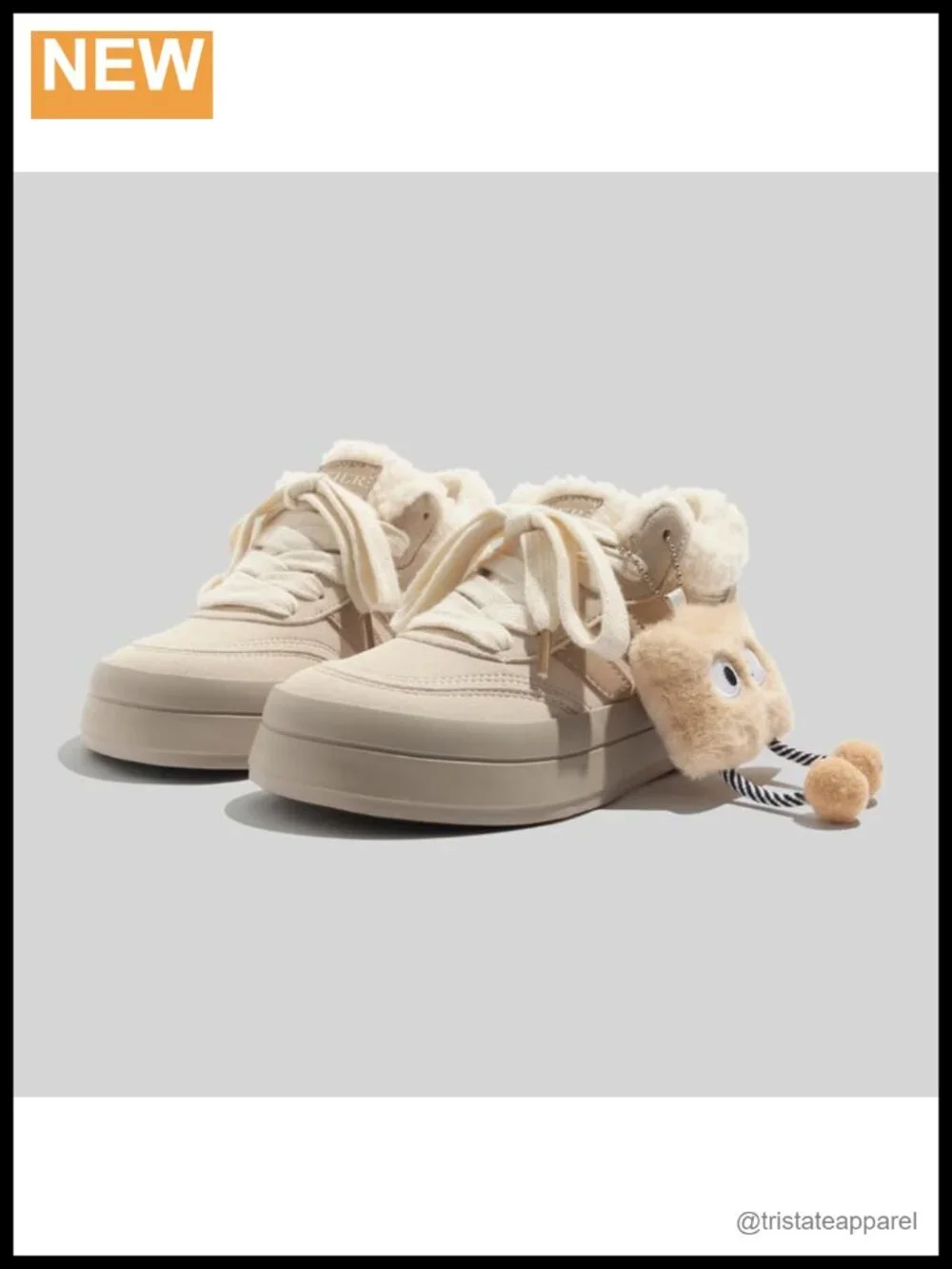 Y2K Platform Sneakers Snow Winter Boots Cute Cartoon Decor Non-Slip Gift